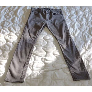Rude Jeans Womens Skinny 28 x 32 Grey Denim Medium Wash Button Fly